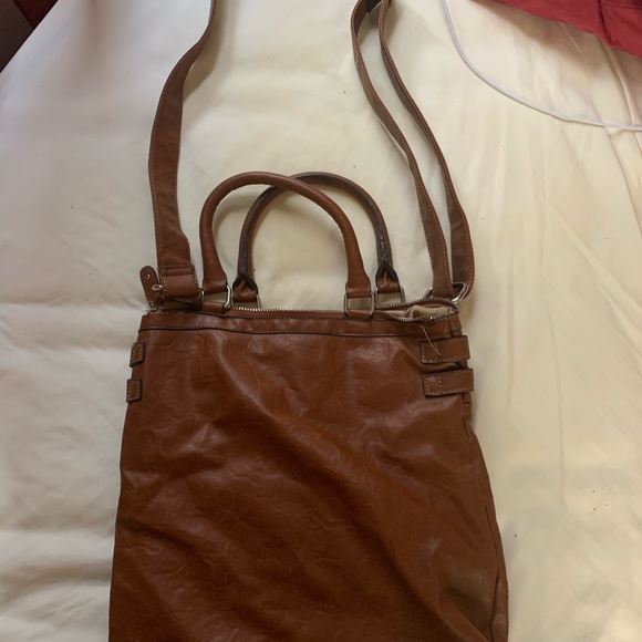 Nine West cross body satchel type bag in brown - Picture 2 of 3